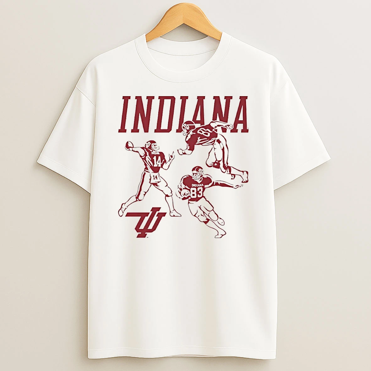Indiana Hoosiers Football Flying Iu 1983 Circle T Shirt