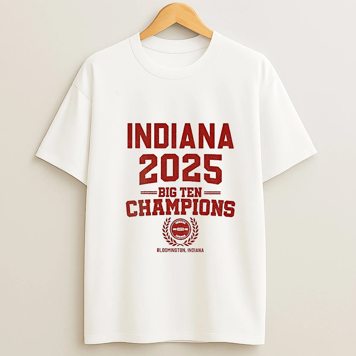 Indiana Hoosiers Football Indiana 2025 Big Ten Champions Bloomington T Shirt