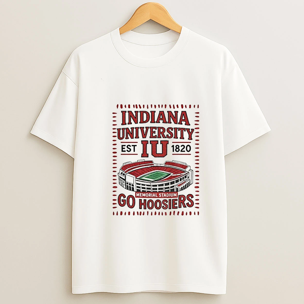 Indiana Hoosiers Football Indiana University Est 1820 Go Hoosiers T Shirt