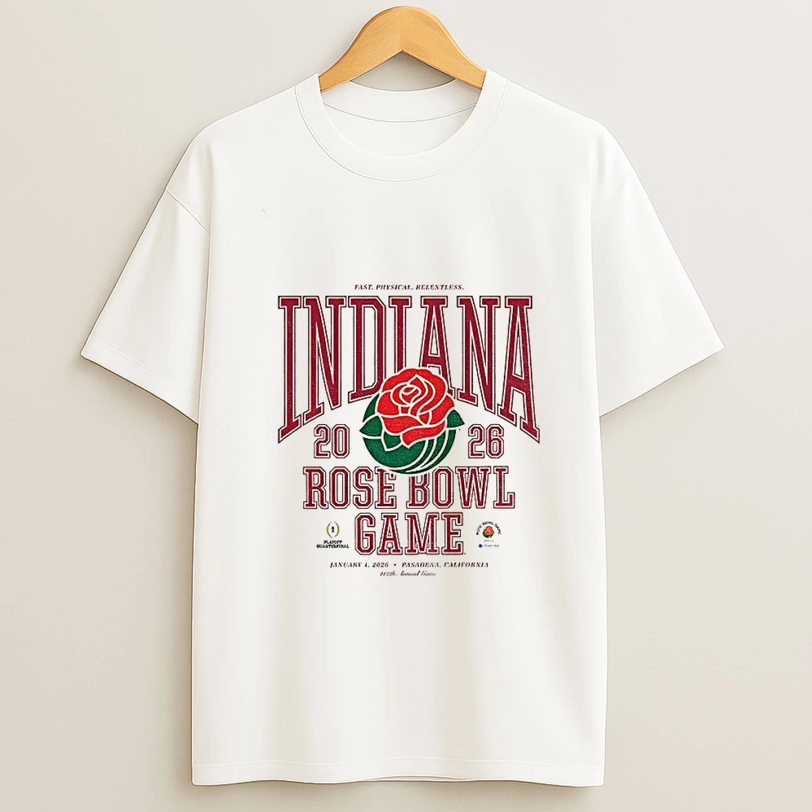 Indiana Hoosiers Football Rose Bowl Game Playoff Quarterfinal January 1 2026 T Shirt