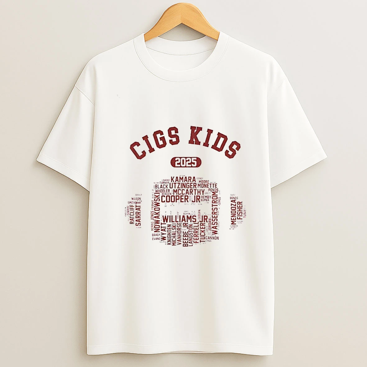 Indiana Hoosiers Football Team Cigs Kids 2025 T Shirt