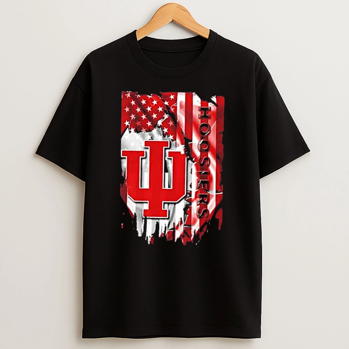 Indiana Hoosiers Football X American Flag T Shirt