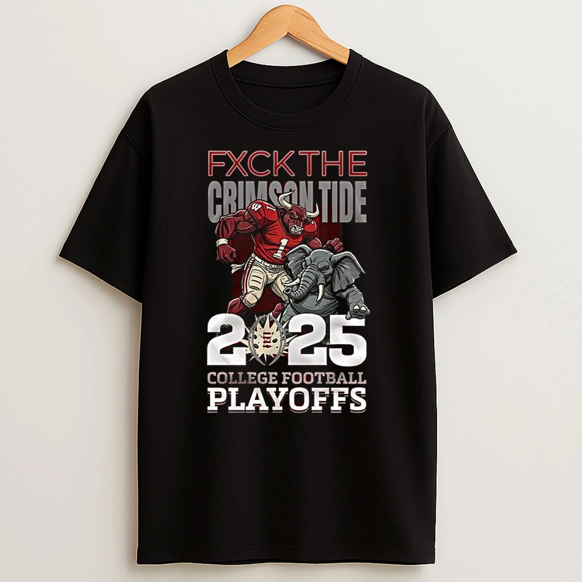 Indiana Hoosiers Fxck The Crimson Tides 2025 College Football Playoffs Mascot T Shirt