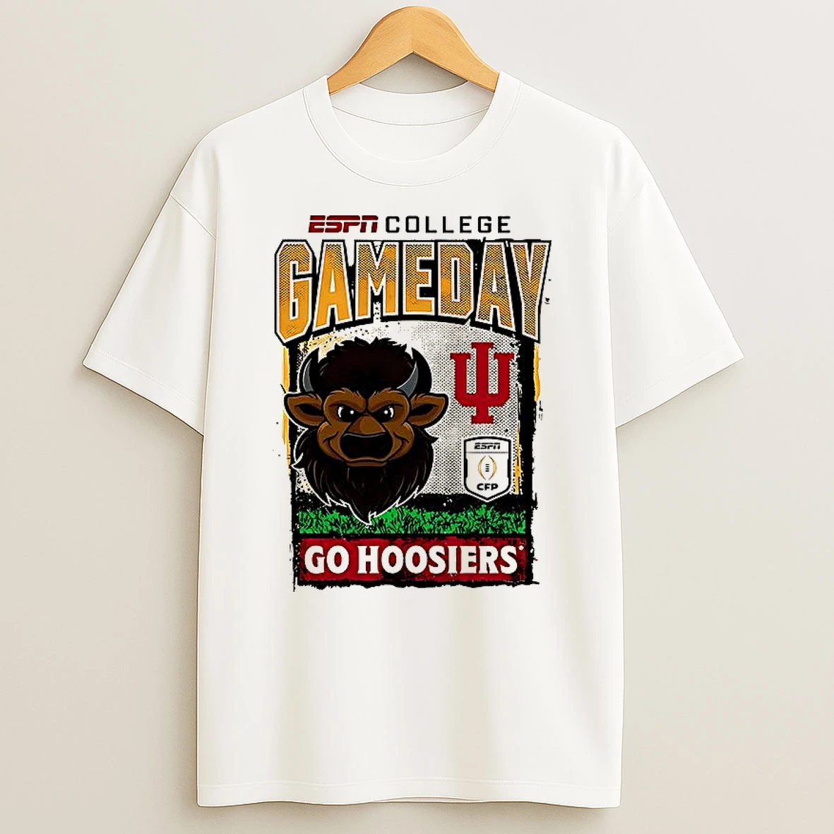 Indiana Hoosiers Go Hoosiers Football Playoff Gameday Mascot T Shirt