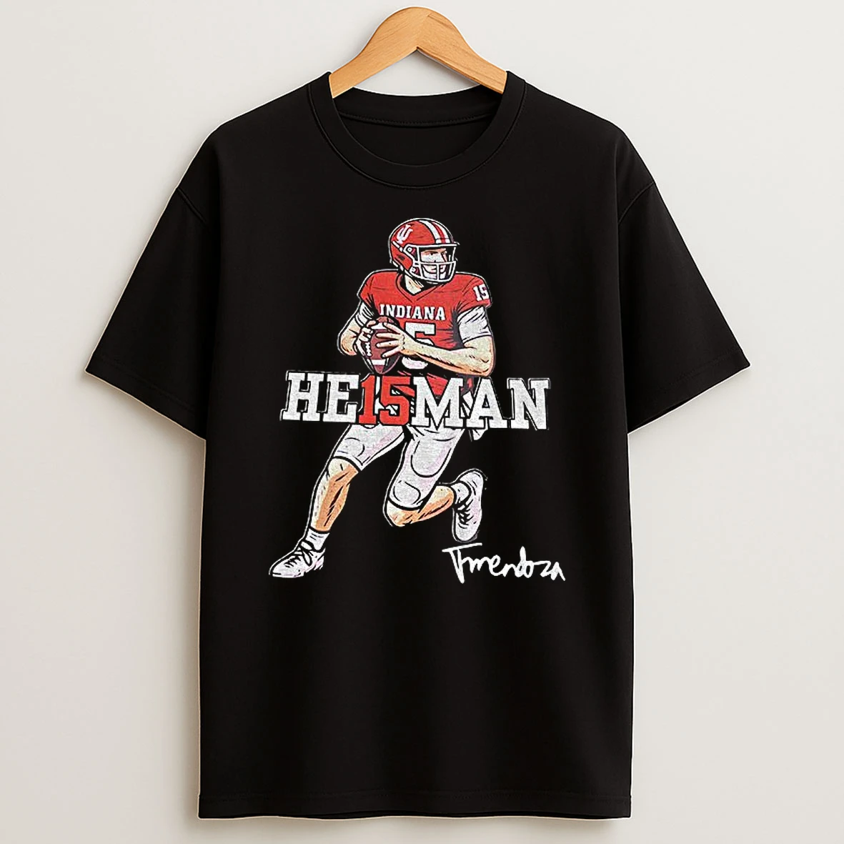 Indiana Hoosiers He15man Signature T Shirt