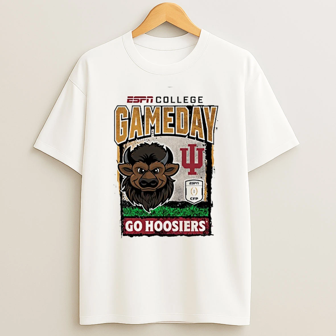 Indiana Hoosiers Mascot Espn College Gameday 2025 2026 College Football Playoff T Shirt