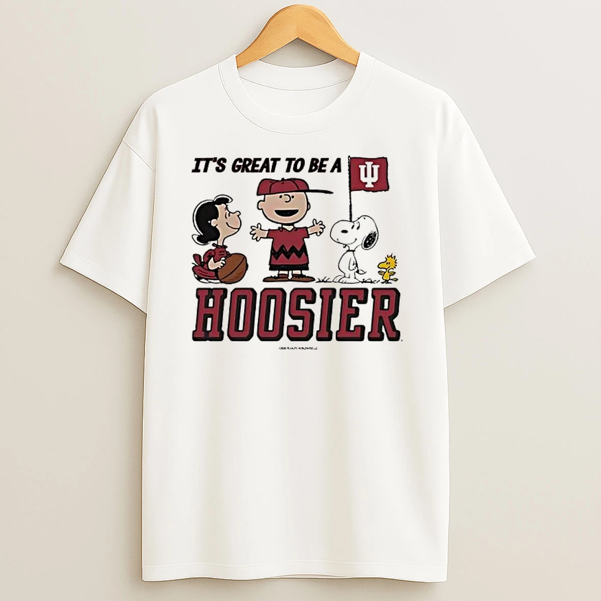 Indiana Hoosiers Peanuts Characters Its A Great Day To Be A Hoosier T Shirt