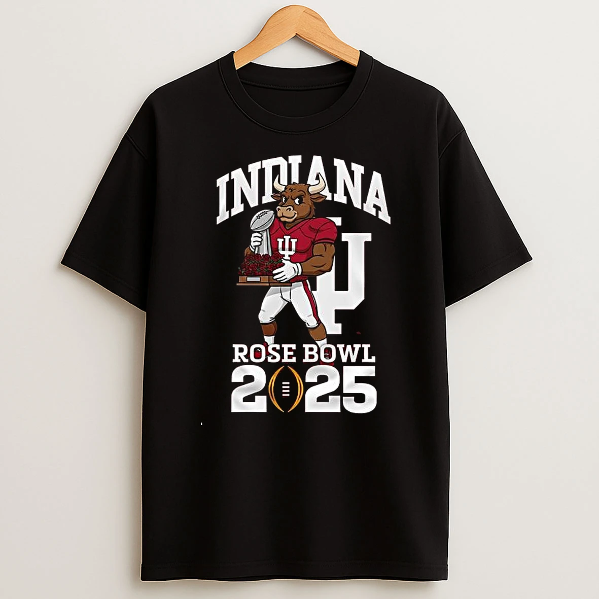 Indiana Hoosiers Rose Bowl 2025 Mascot Trophy T Shirt