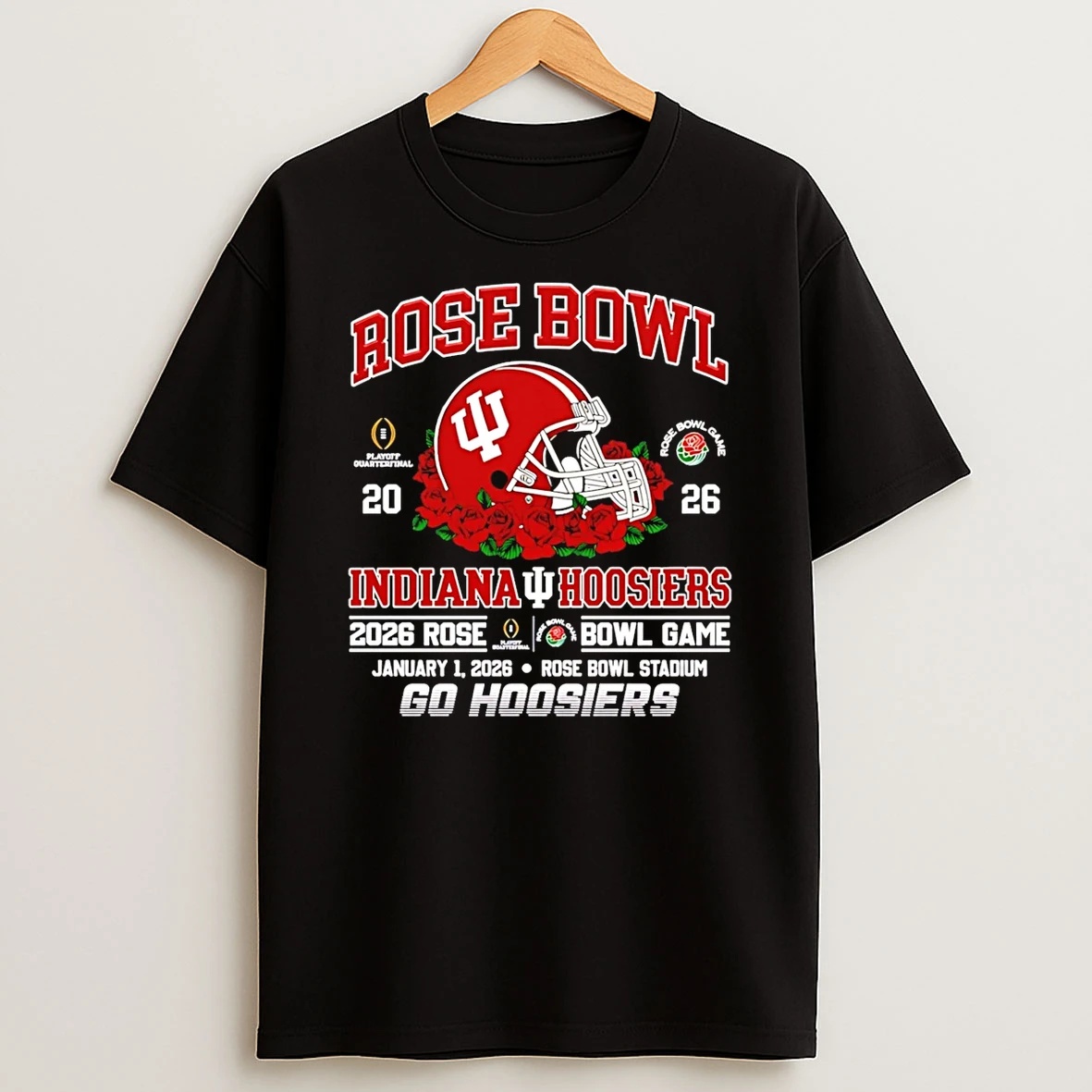 Indiana Hoosiers Rose Bowl Game 2026 Go Hoosiers Helmet T Shirt