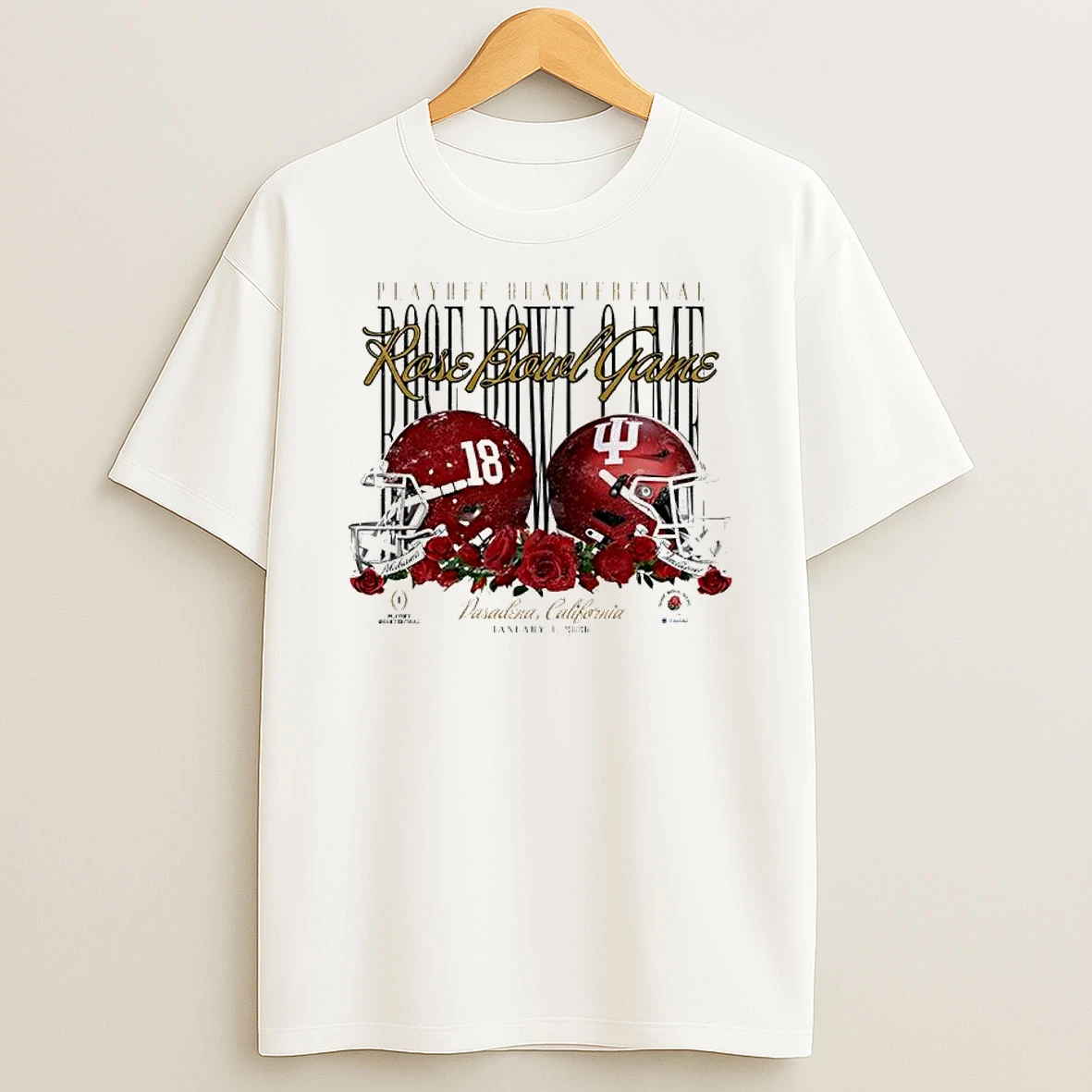 Indiana Hoosiers Something Inked 2026 Rose Bowl Game Vs Alabama T Shirt