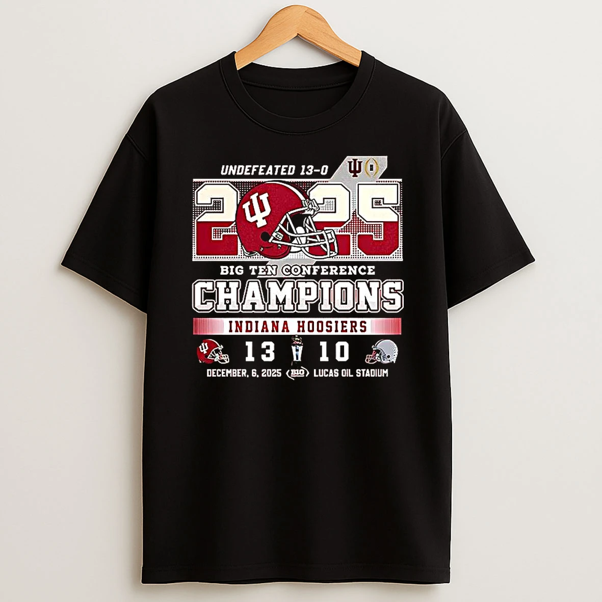 Indiana Hoosiers Undefeated 13 0 Big Ten Conference Champions T Shirt