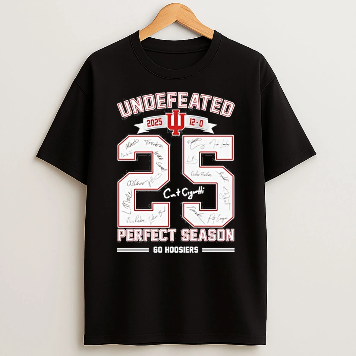 Indiana Hoosiers Undefeated 2025 Perfect Season 12 0 Go Hoosiers T Shirt