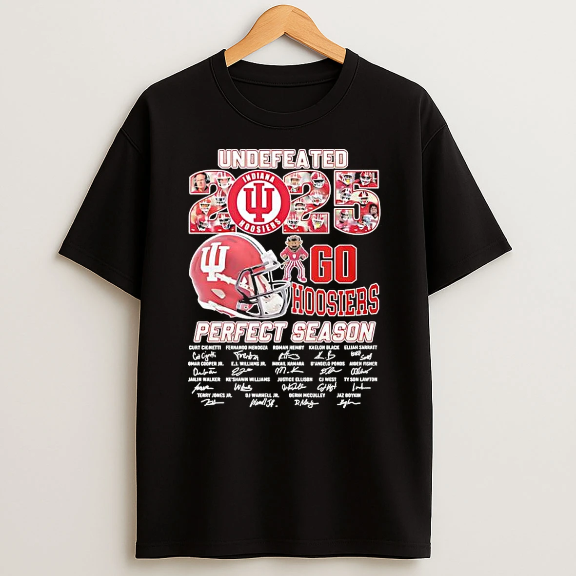 Indiana Hoosiers Undefeated 2025 Perfect Season Go Hoosiers T Shirt