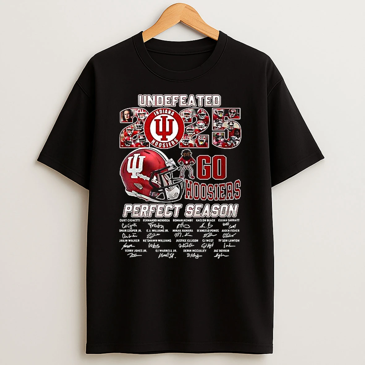 Indiana Hoosiers Undefeated Perfect Season 2025 Signature T Shirt