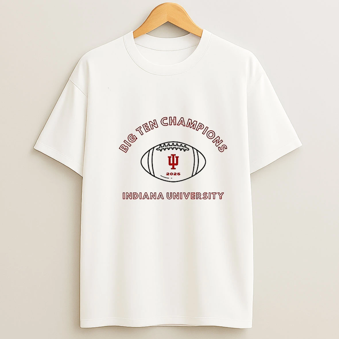 Indiana Hoosiers University Iu Big Ten Champions Big 10 2025 T Shirt