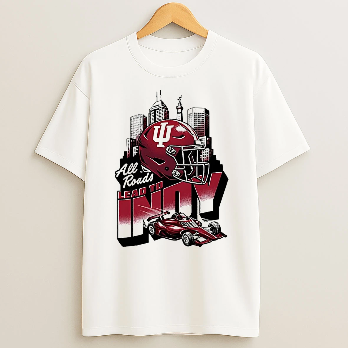 Indiana Hoosiers All Roads Lead To Indy T Shirt