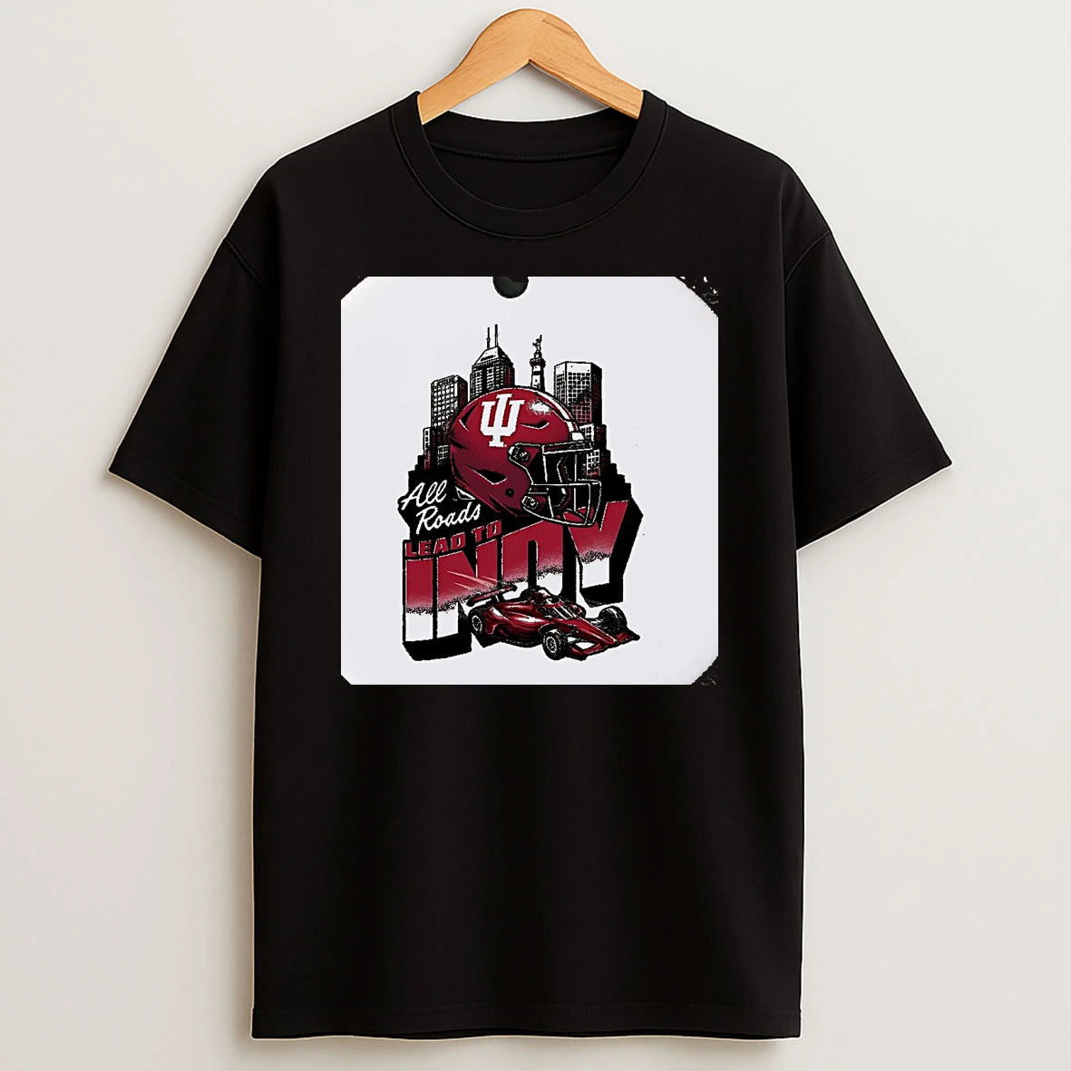 Indiana Hoosiers All Roads Lead To Indy Christmas T Shirt