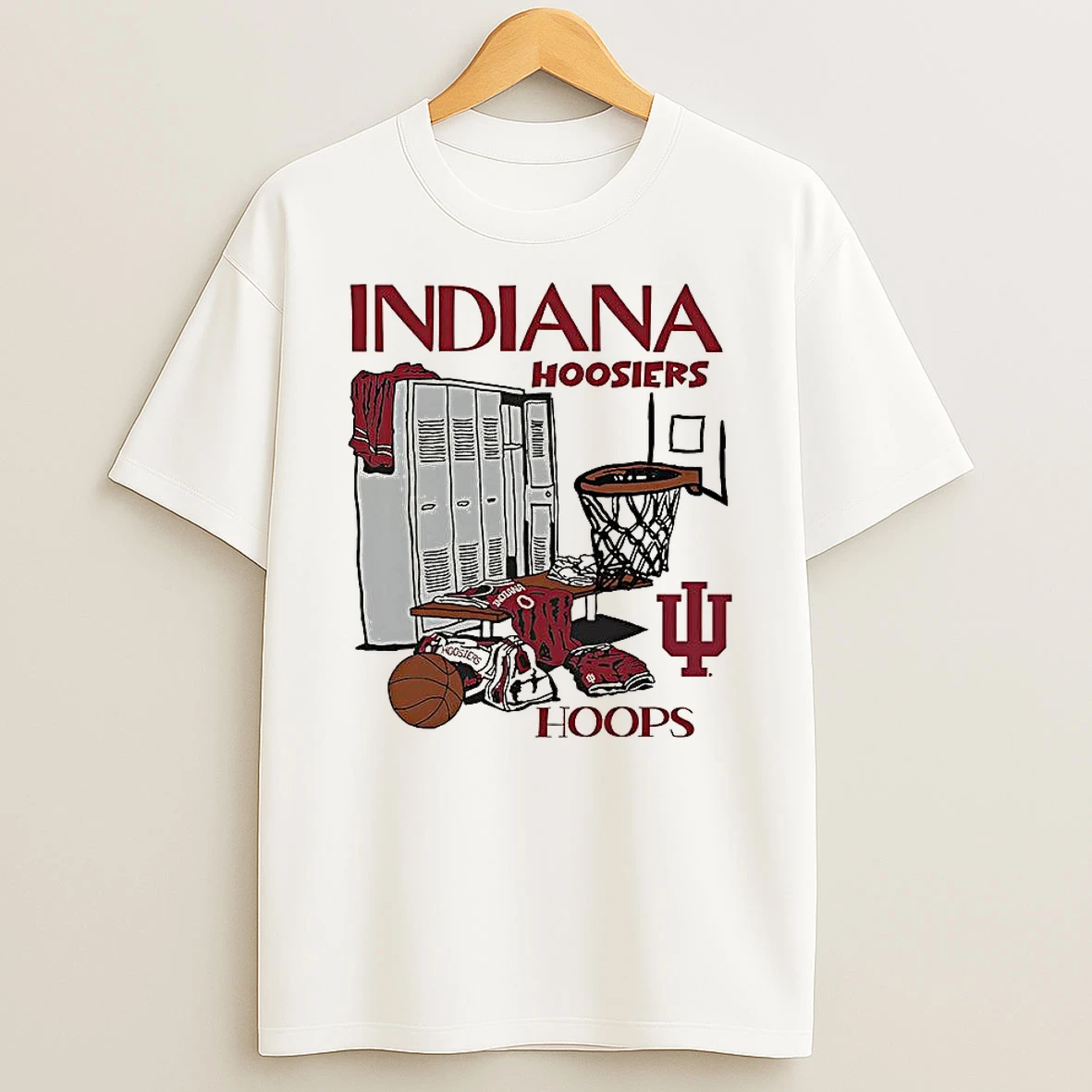 Indiana Hoosiers Basketball Hoops Locker Room T Shirt