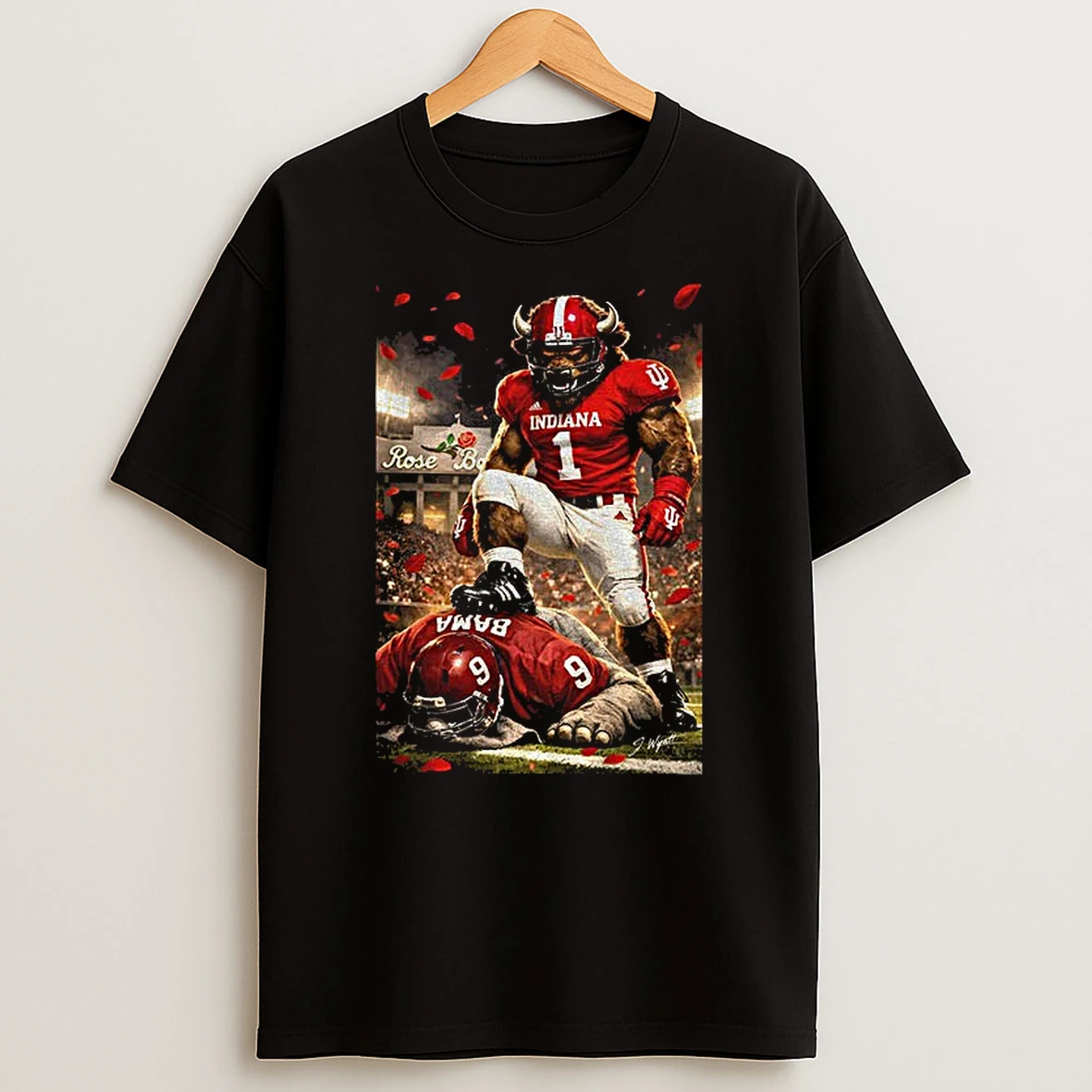 Indiana Hoosiers Beat Alabama Crimson Tide Football Mascot 2025 Rose Bowl T Shirt