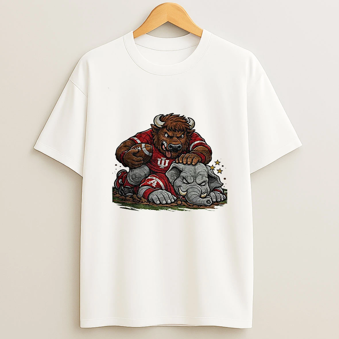 Indiana Hoosiers Beat Alabama Crimson Tide Playoffs Retro Rivalries Football Artwork T Shirt