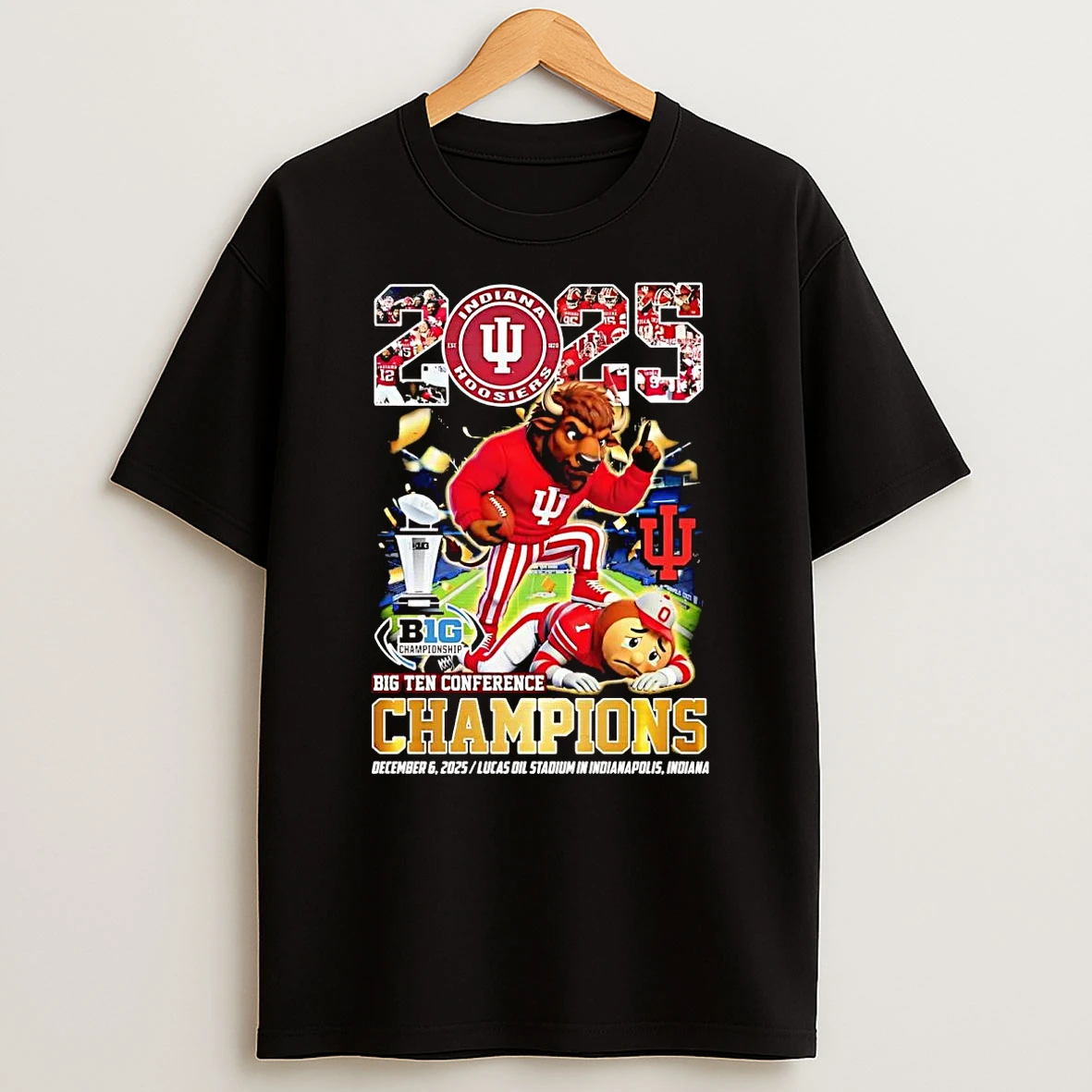 Indiana Hoosiers Beat Buckeyes 2025 Big Ten Conference Champions Trophy T Shirt