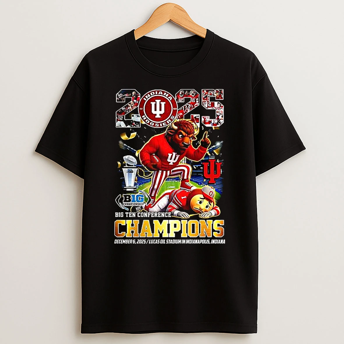 Indiana Hoosiers Beat Ohio State Buckeyes 2025 2026 Big Ten Conference Champions Go Hoosiers T Shirt