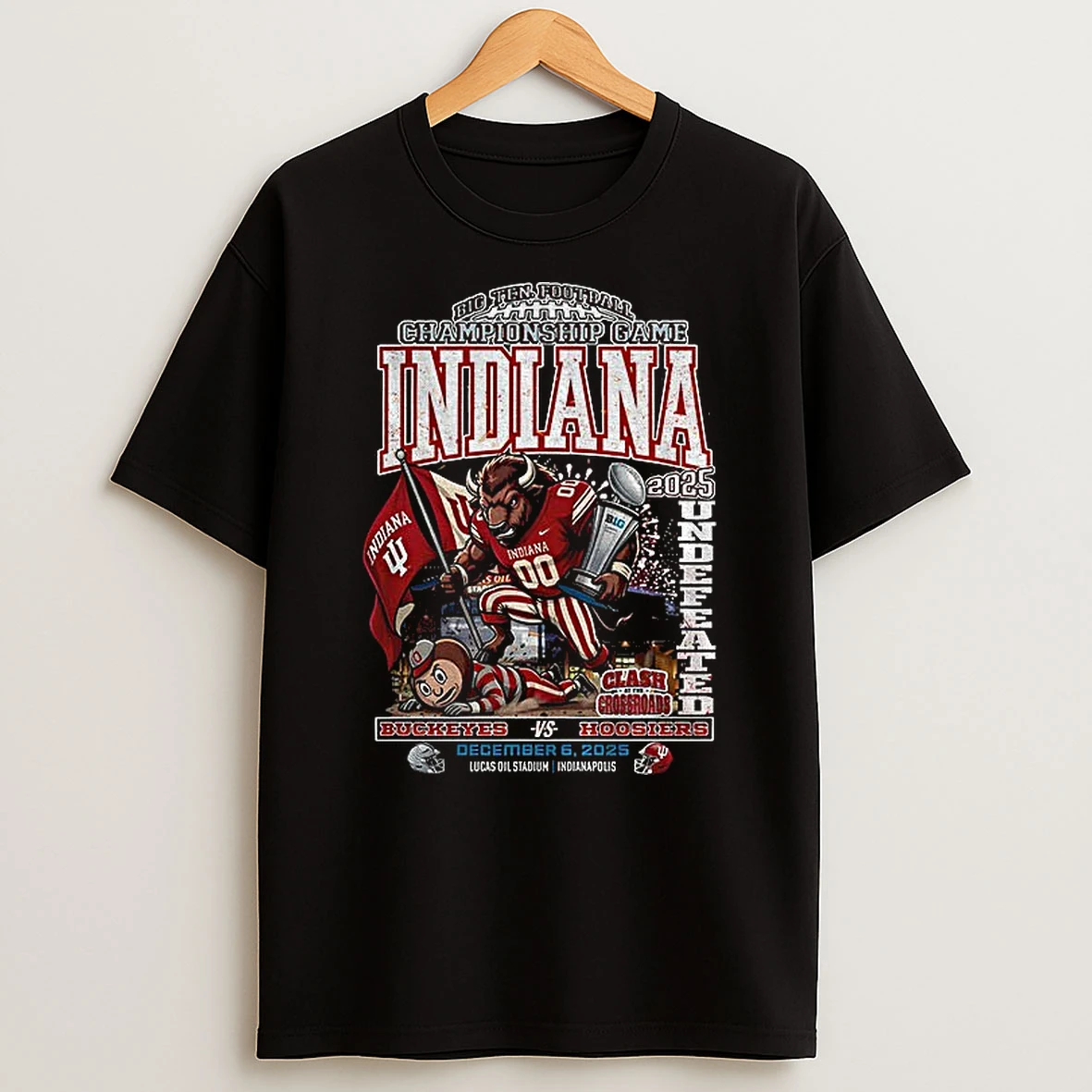 Indiana Hoosiers Beat Ohio State Buckeyes Big Championship Game Undefeated 2025 T Shirt