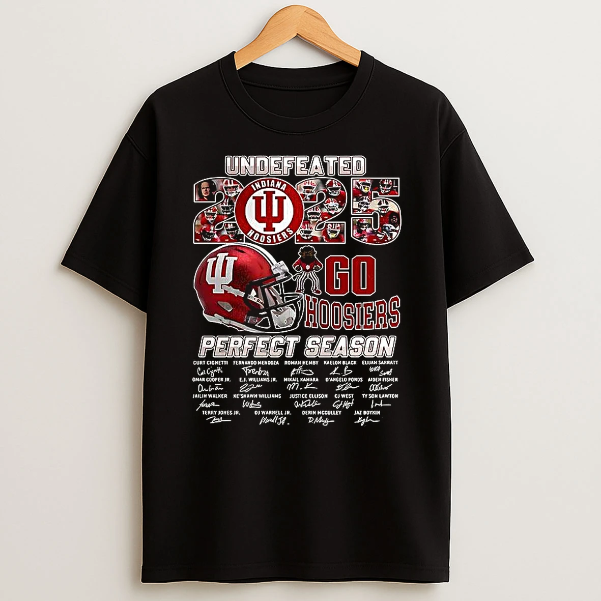 Indiana Hoosiers Football Undefeated 2025 2026 Perfect Season Go Hoosiers Signature T Shirt