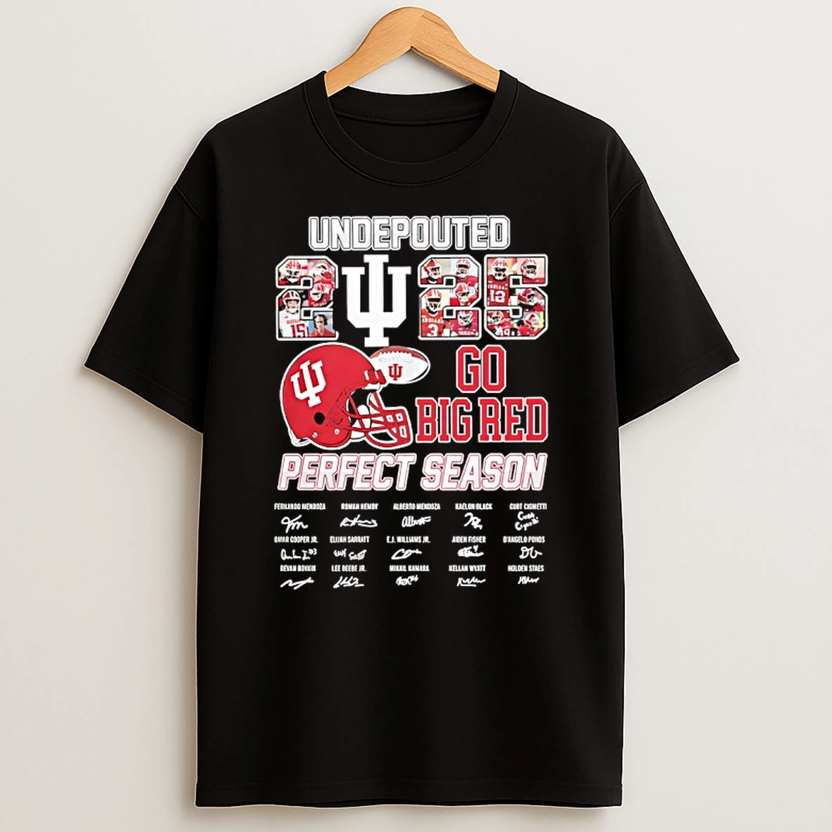 Indiana Hoosiers Football Underrated Go Big Red Perfect Season Signature T Shirt