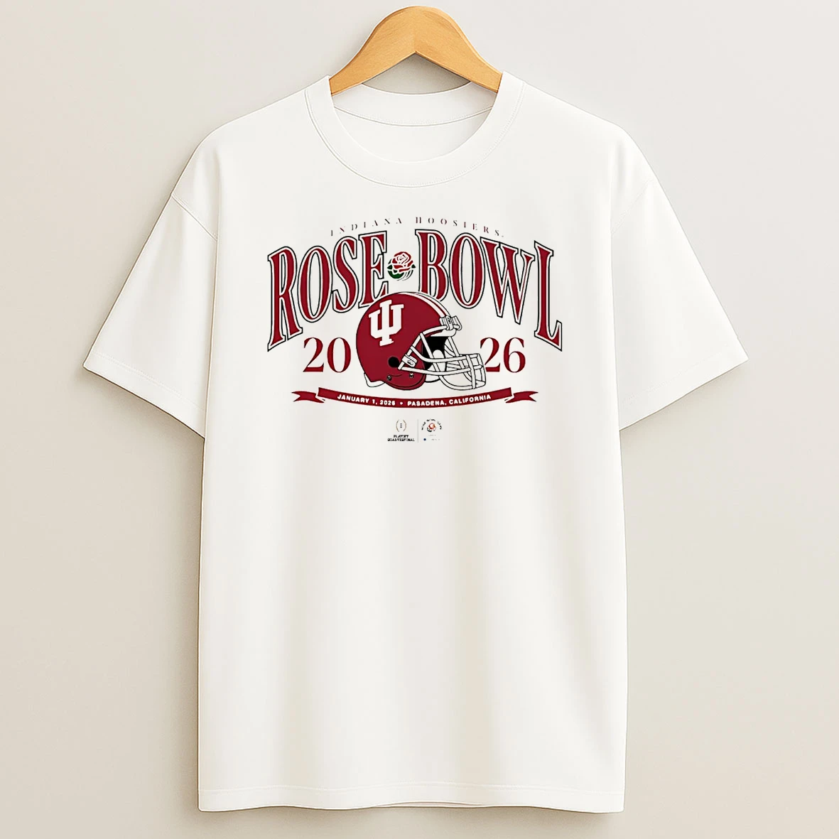 Indiana Hoosiers Helmet Rose Bowl 2026 Playoff Quarterfinal T Shirt