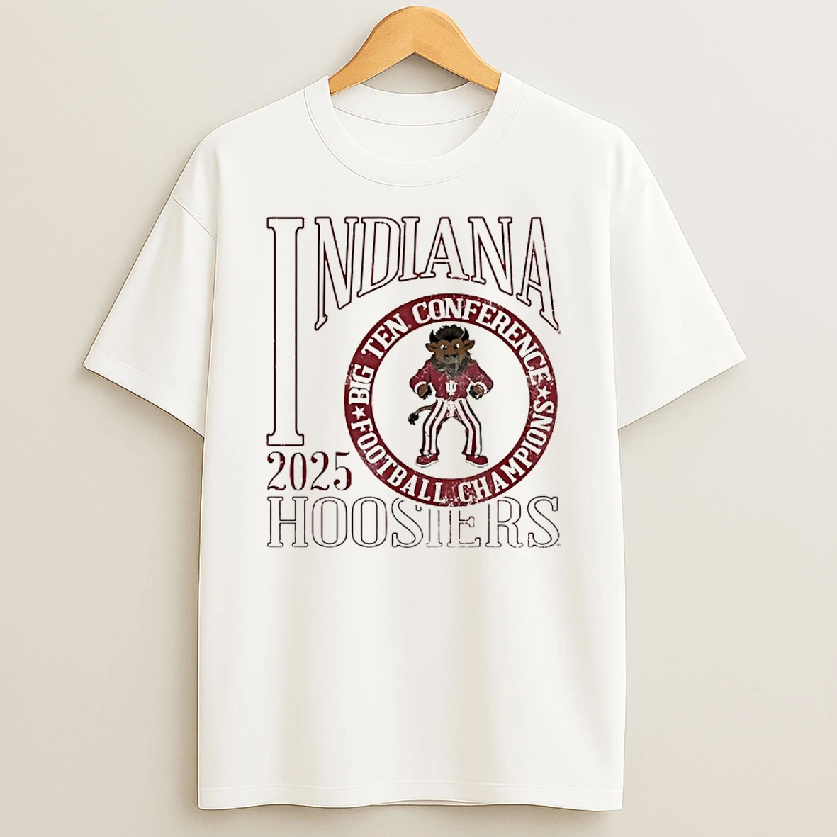 Indiana Hoosiers Mascot Big Ten Football Champions 2025 T Shirt