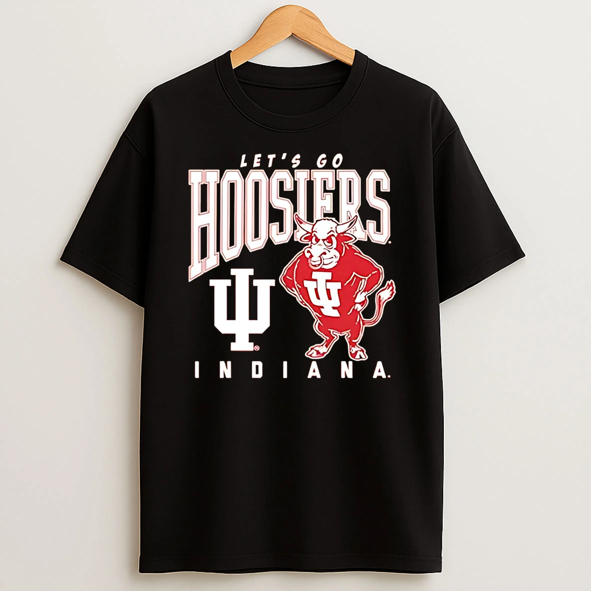 Indiana Hoosiers Mascot Bison Lets Go Hoosiers T Shirt
