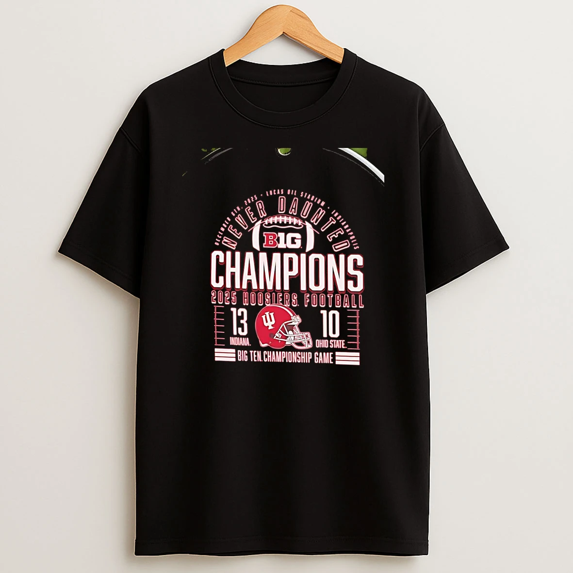 Indiana Hoosiers Never Daunted 2025 Big 10 Championship Game Chriast T Shirt