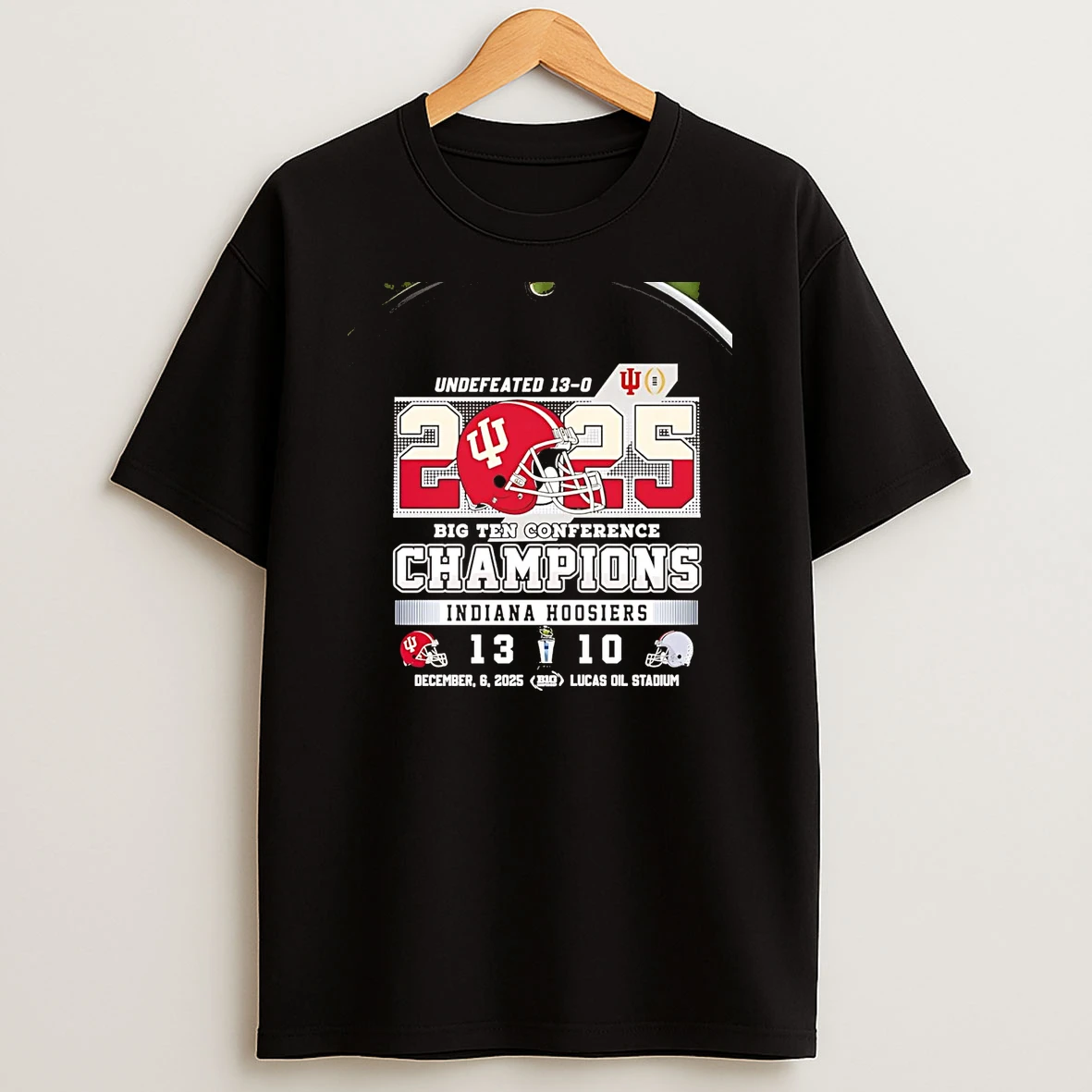 Indiana Hoosiers Undefeated Score 2025 Big Ten Conference Champions Chriast T Shirt