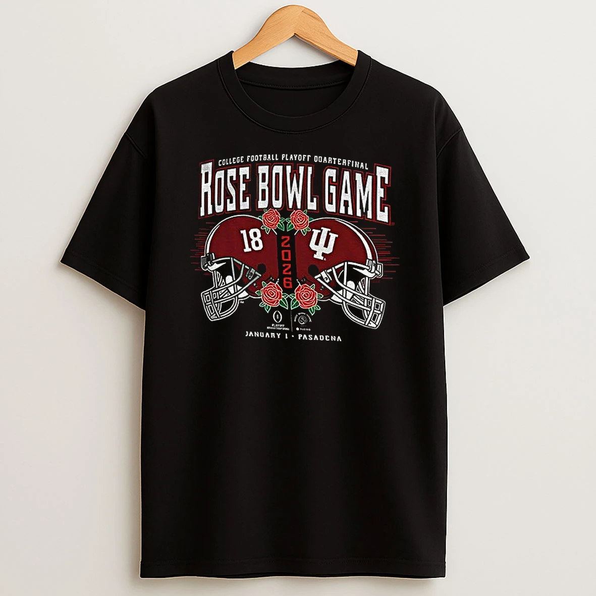 Indiana Hoosiers Vs Alabama Crimson Tide 2026 Rose Bowl College Football Playoff Quarterfinal T Shirt