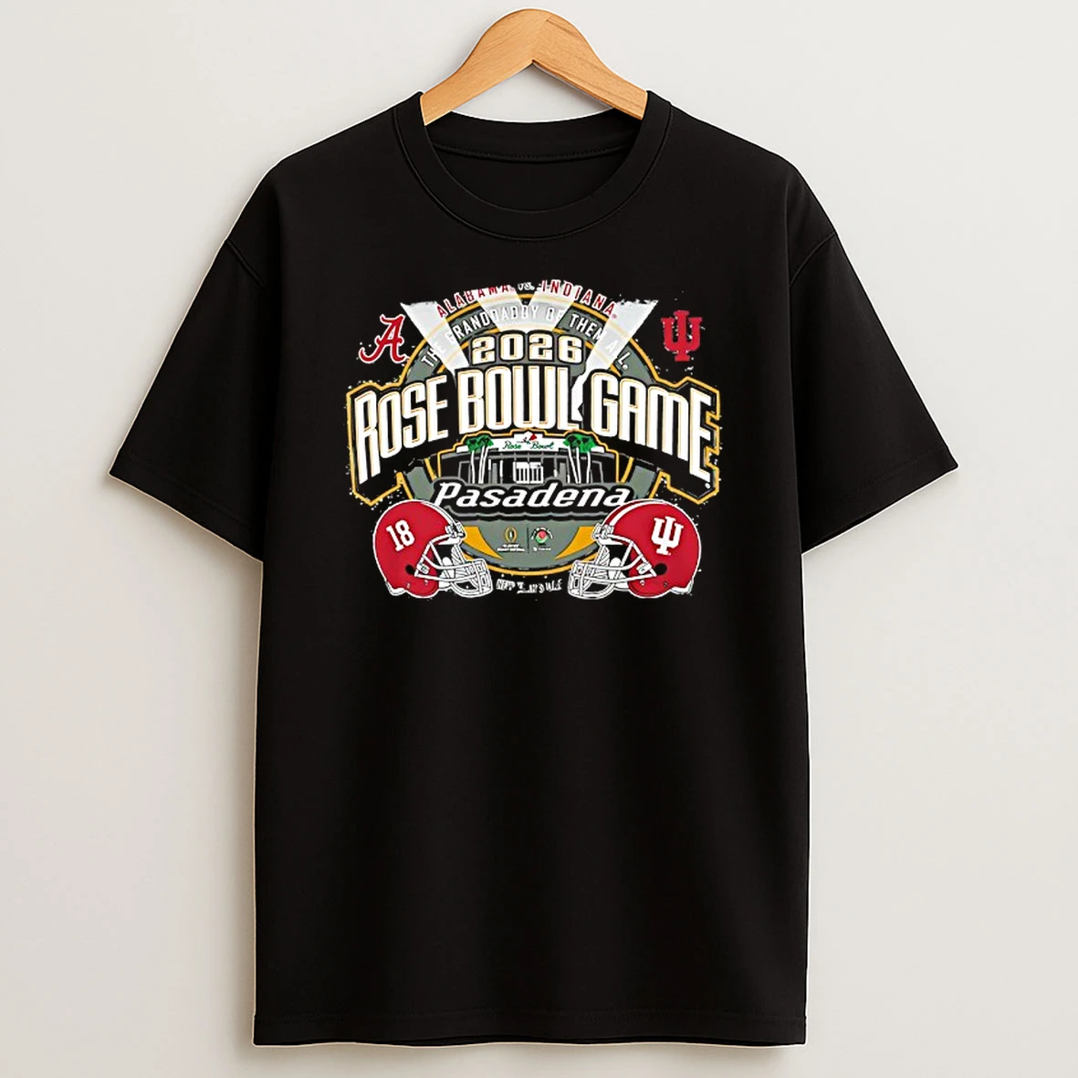 Indiana Hoosiers Vs Alabama Crimson Tide 2026 Rose Bowl Football Head To Head T Shirt