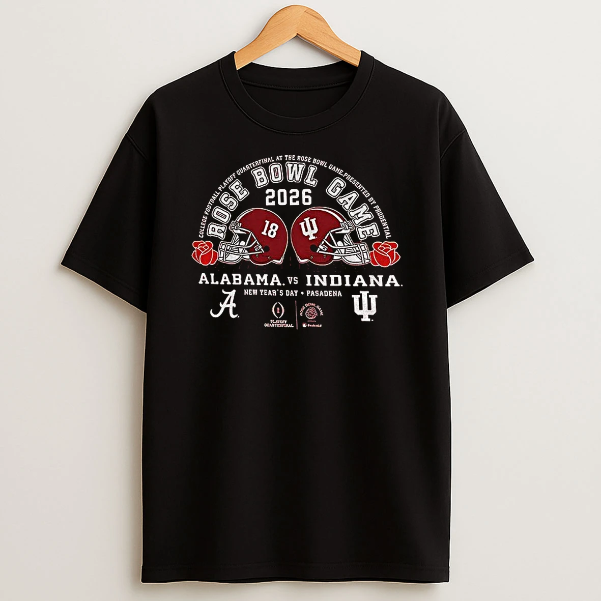 Indiana Hoosiers Vs Alabama Crimson Tide 2026 Rose Bowl Head To Head New Years Day T Shirt