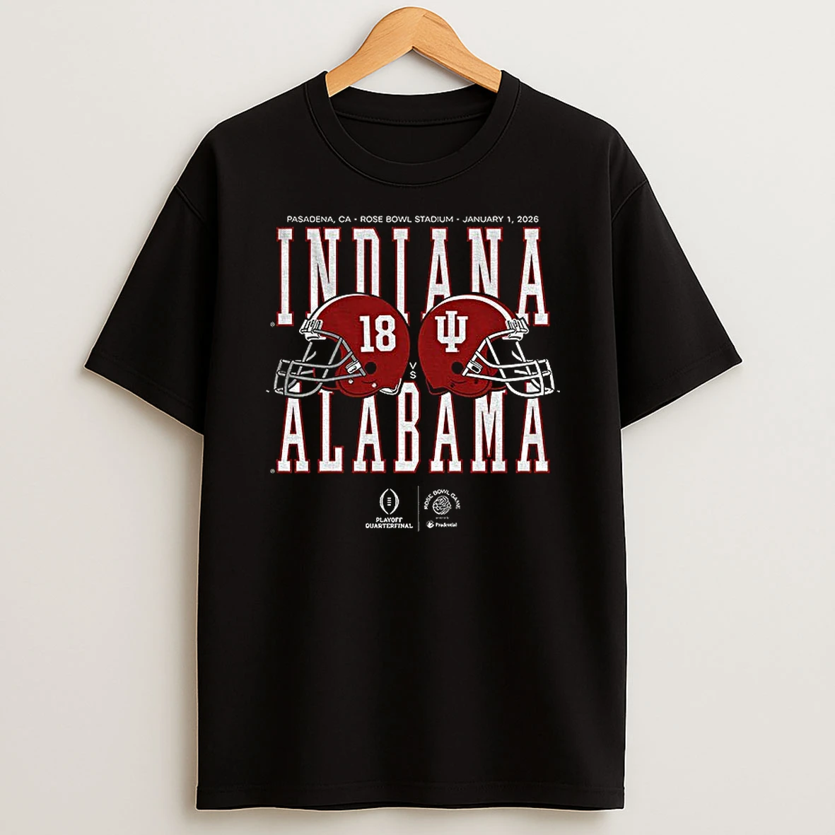 Indiana Hoosiers Vs Alabama Crimson Tide Football Rose Bowl Game 2026 Helmet Matchup T Shirt