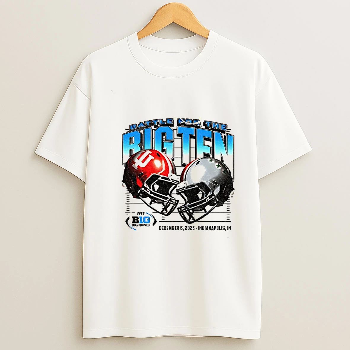 Indiana Hoosiers Vs Ohio State Buckeyes Battle For The Big Ten Football December 6 2025 Indianapolis T Shirt
