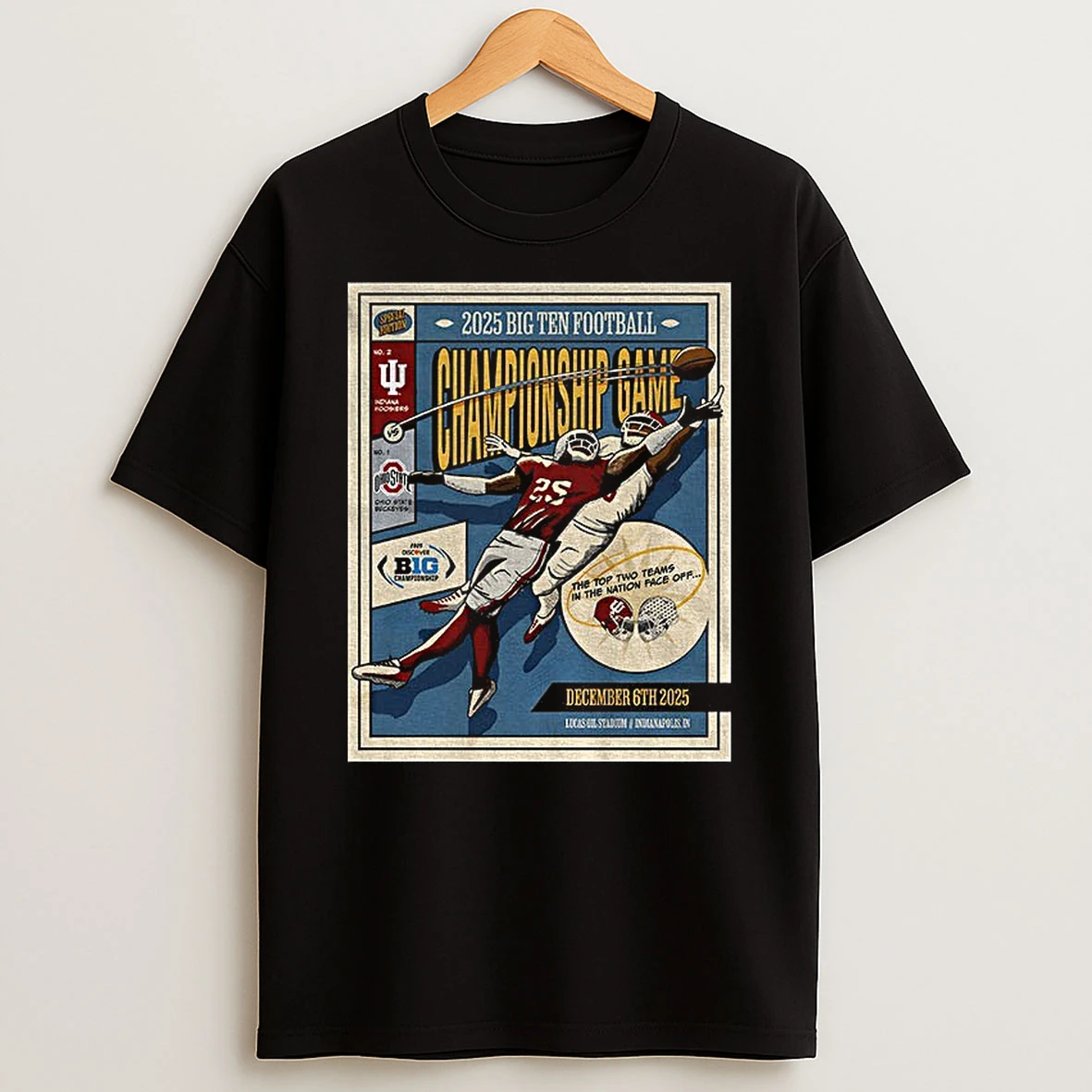 Indiana Hoosiers Vs Ohio State Buckeyes Big Ten 2025 Football Championship Game T Shirt