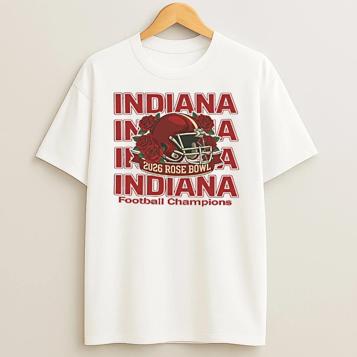 Indiana Rose Bowl 2026 Football Vintage Helmet Rose Graphic T Shirt