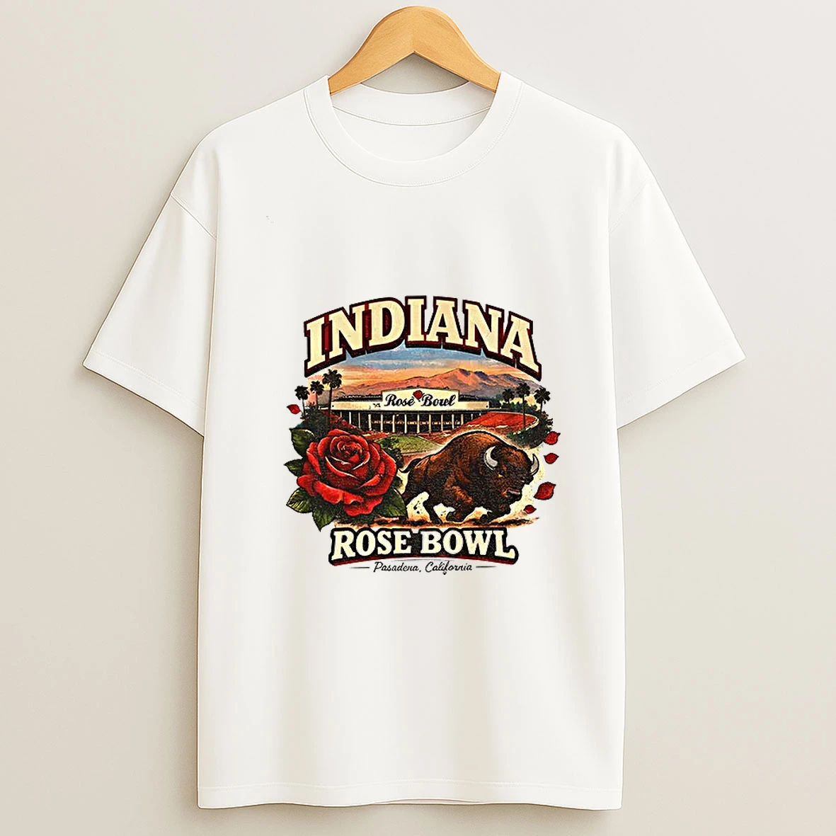 Indiana Rose Bowl Pasadema Ca Game Day Vintage T Shirt