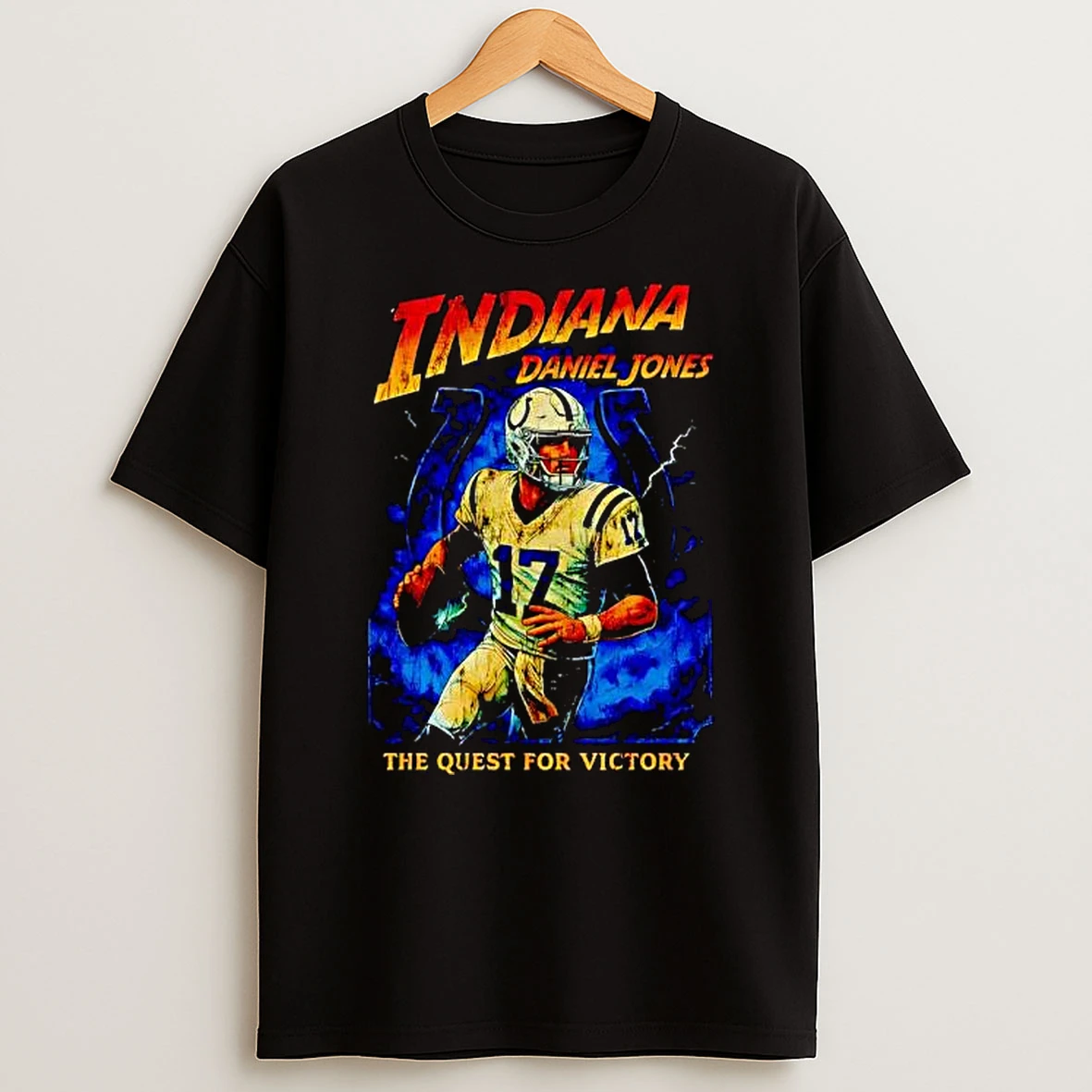 Indianapolis Colts Daniel Jones The Quest For Victory T Shirt