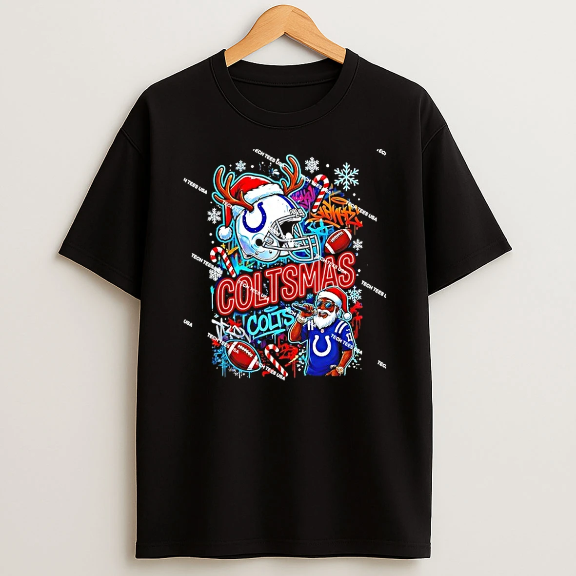 Indianapolis Colts Football Merry Coltsmas Christmas Holiday T Shirt