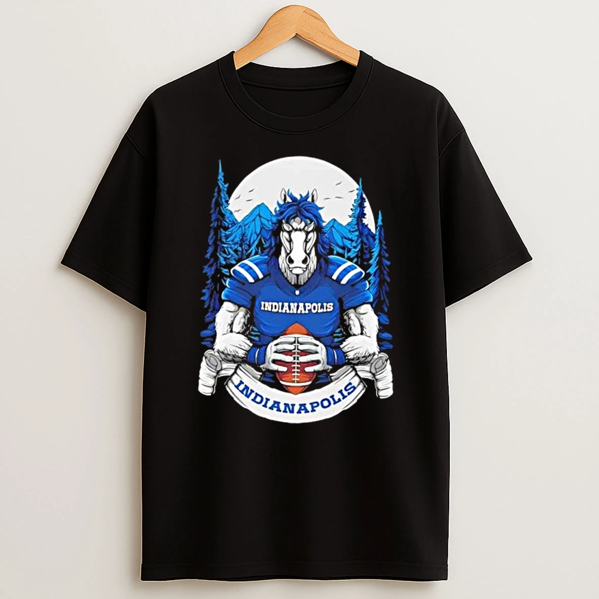 Indianapolis Colts Football Mascot Hug The Ball T Shirt