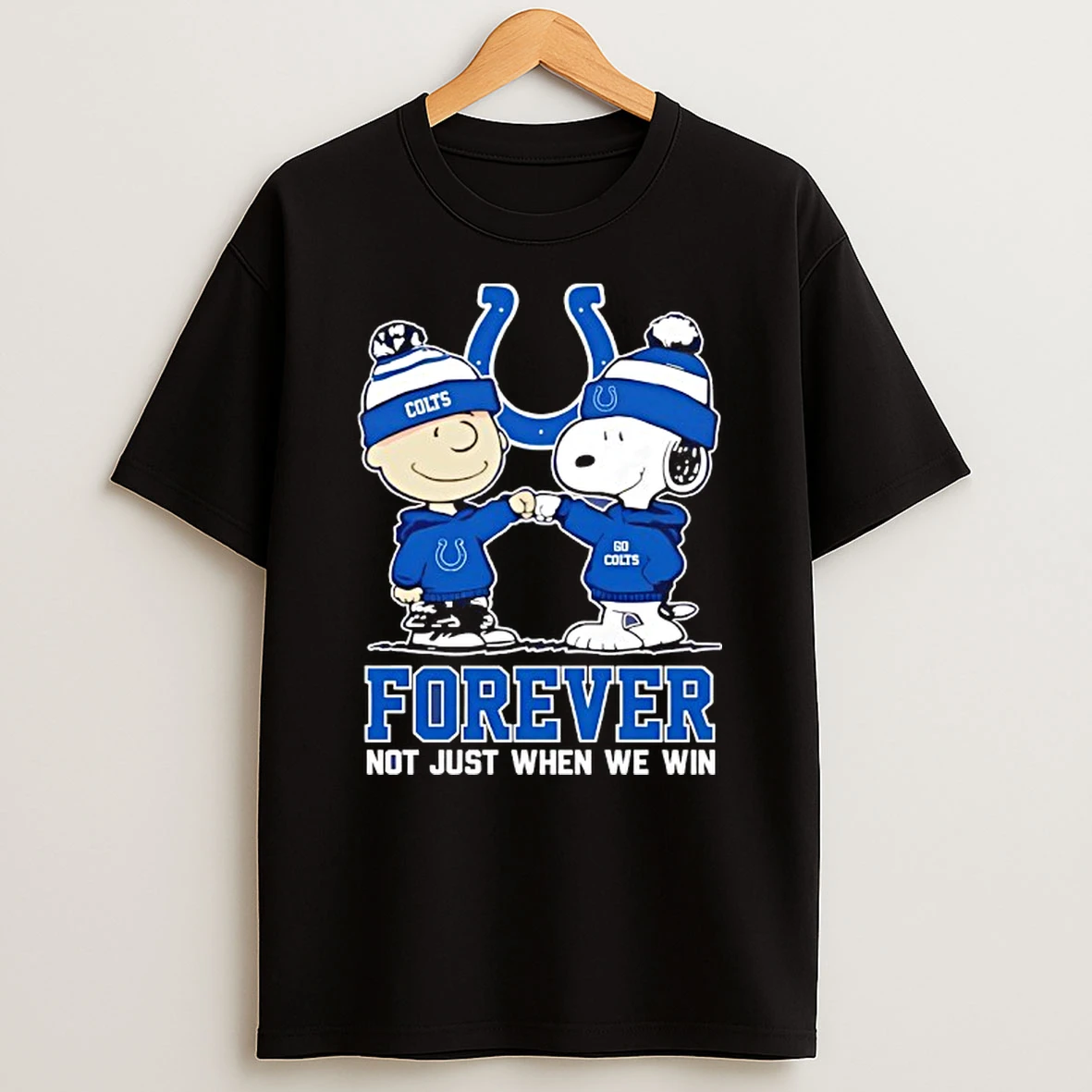 Indianapolis Colts X Charlie Brown Vs Snoopy Forever Not Just When We Win T Shirt