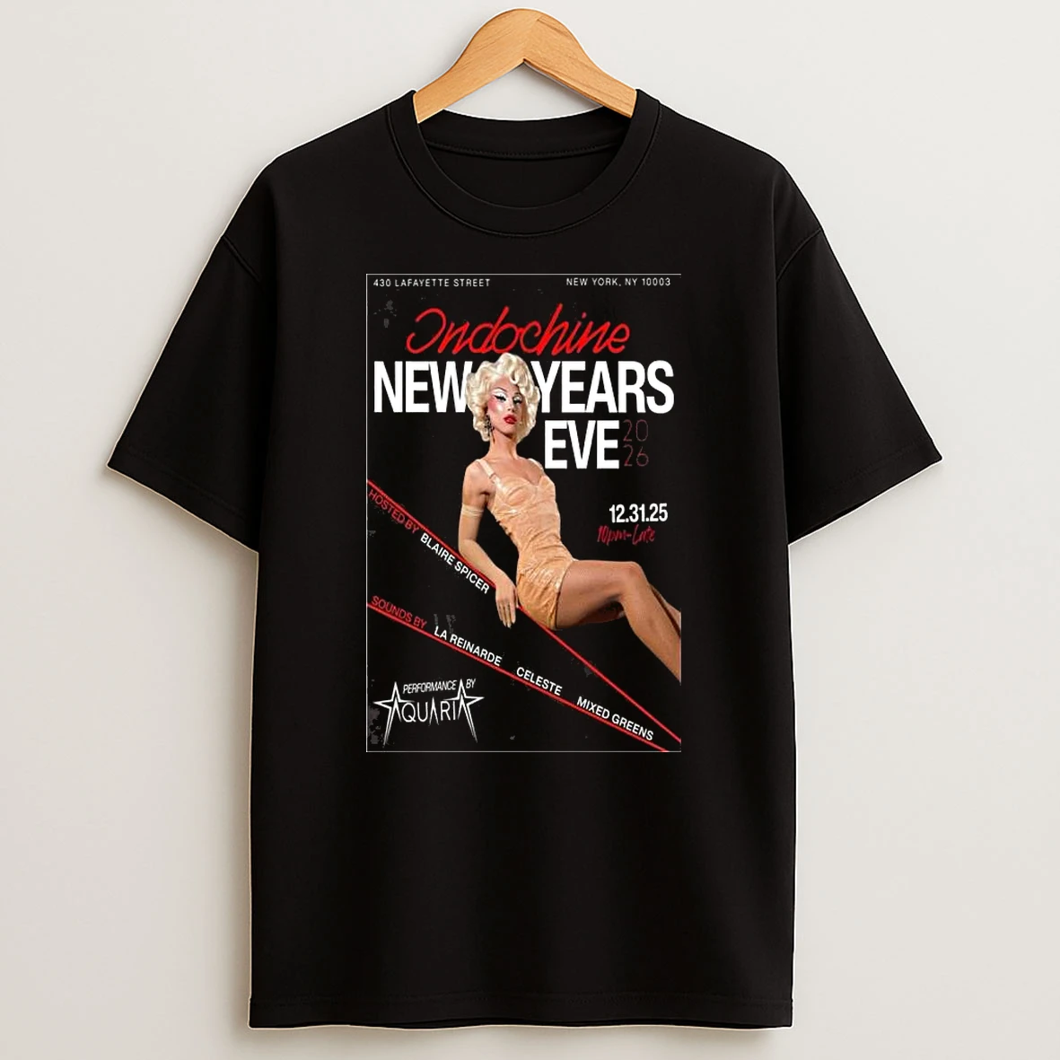 Indochine New Years Eve Aquaria New York Ny Dec 31 2025 T Shirt