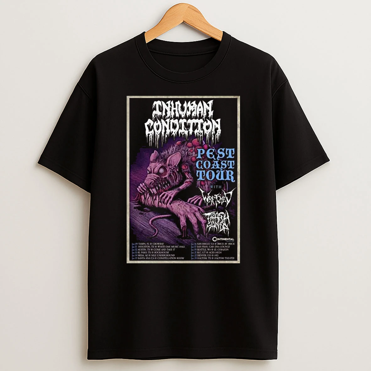Inhuman Condition Pest Coast Tour 26 T Shirt