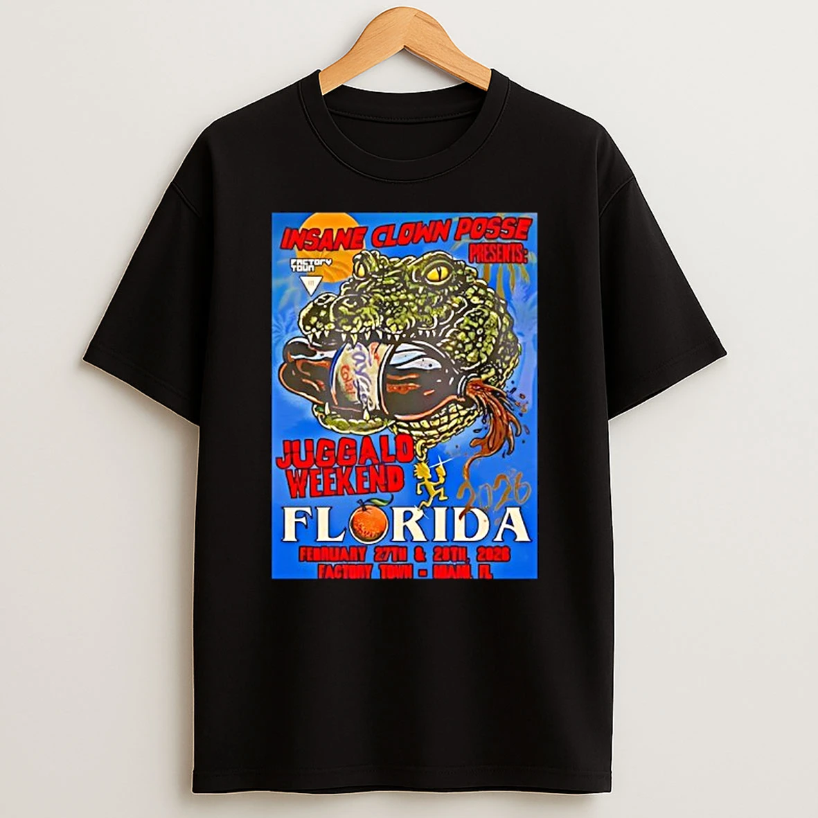 Insane Clown Posse Miami Fl February 27 28 2026 Concert T Shirt