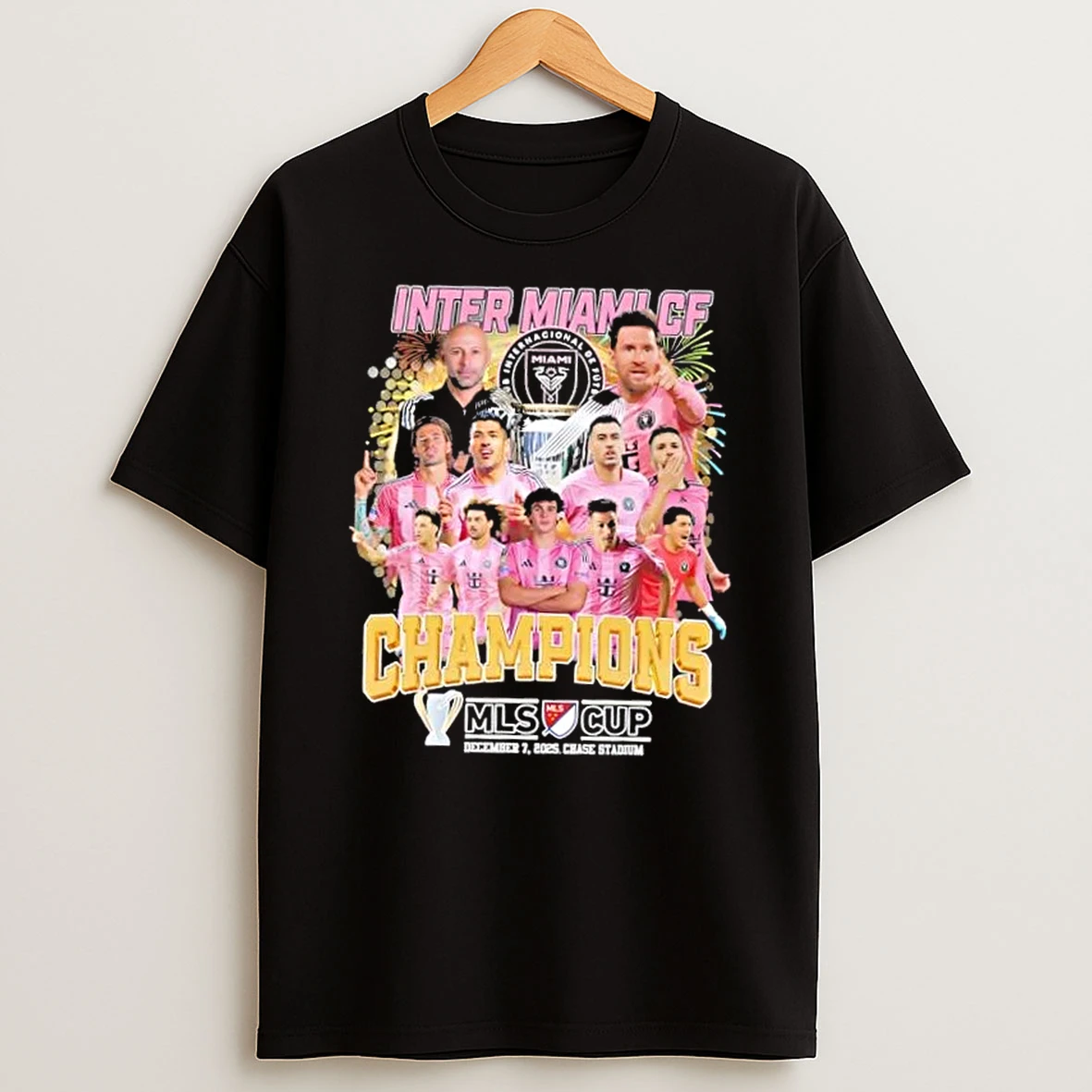 Inter Miami Cf Champions Lionel Messi And Players Mls Cup Chase Stadium T Shirt